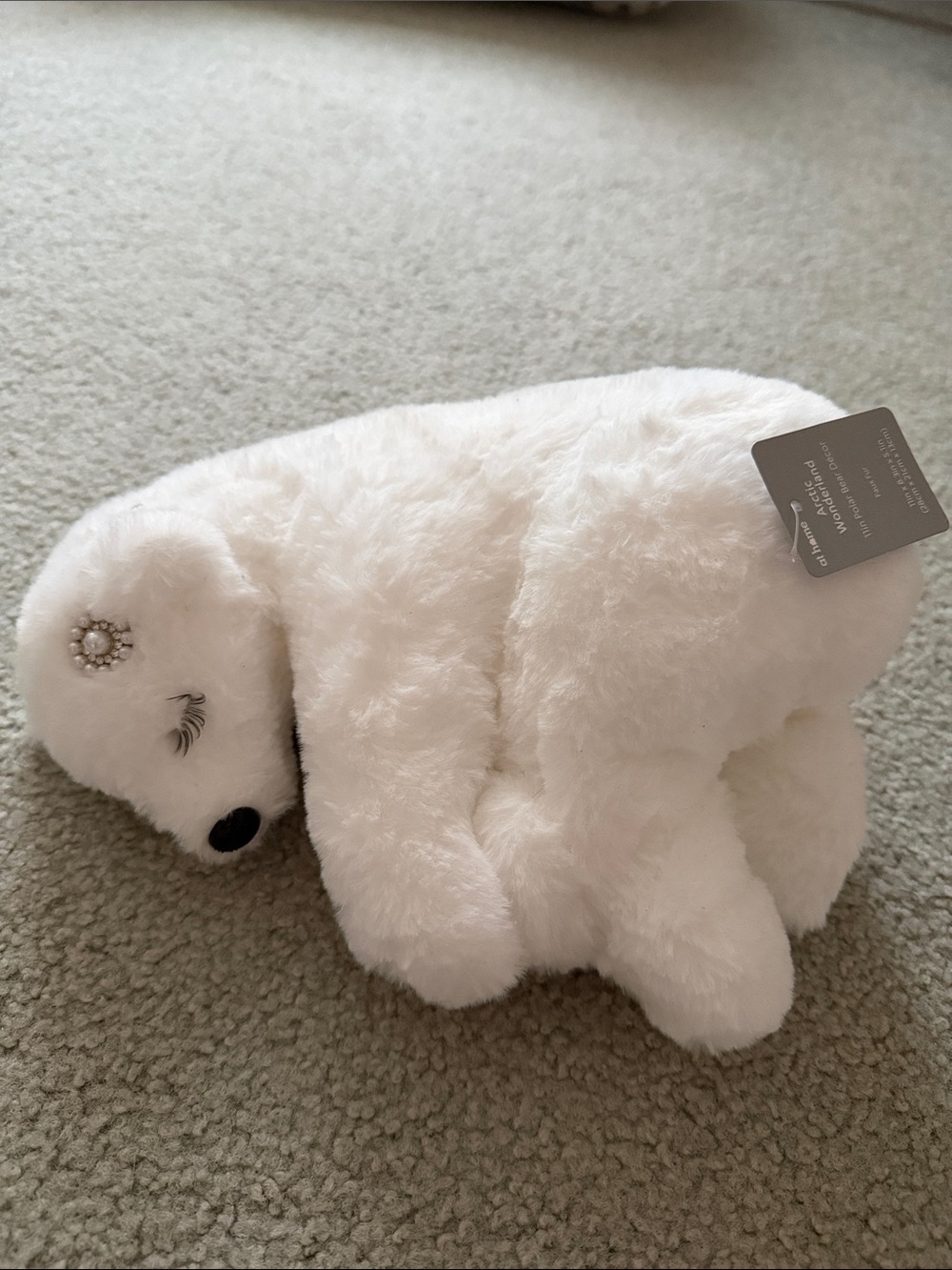 Plush White Decorative Toy - Soft Home Accent